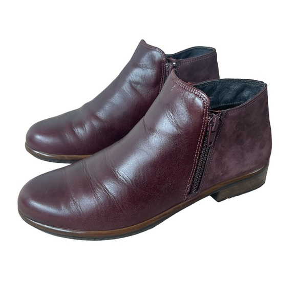 Naot Shoes - Naot Helm Boot: Bourdeaux Leather/Violet Nubuck